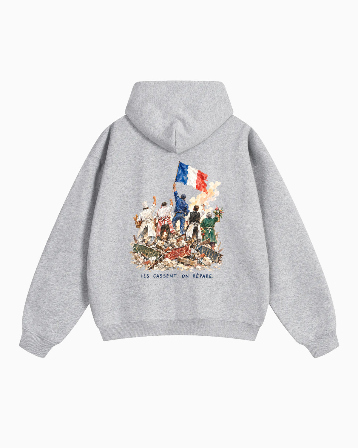 Ils cassent. On répare. — Sweat à capuche
